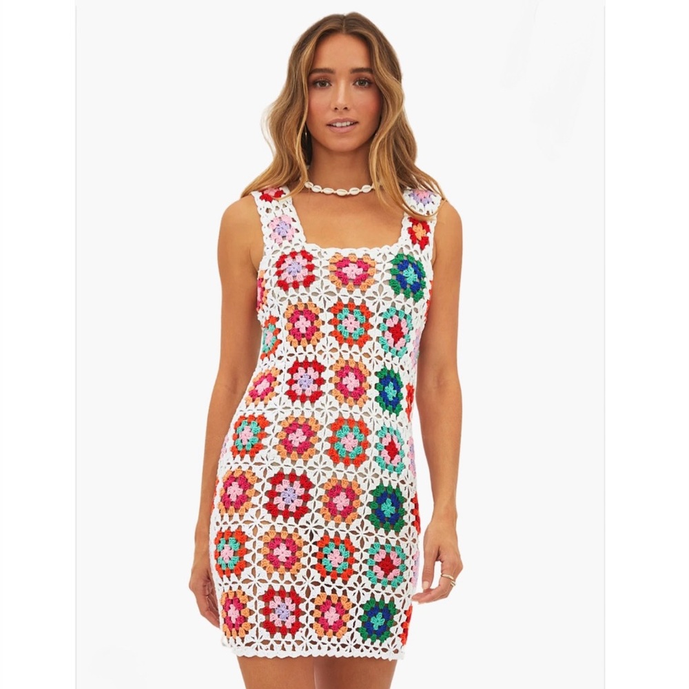 Beach Riot James Crochet Dress—NWOT, Size M in Tropical Sunset Color - Picture 2 of 15